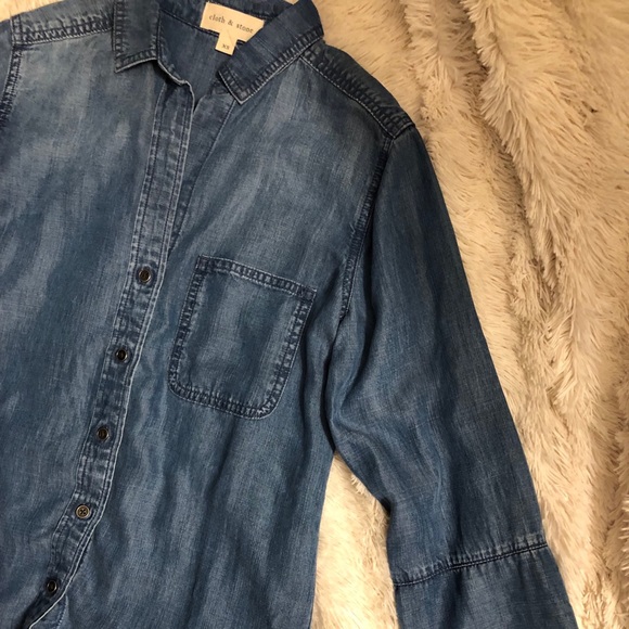 Anthropologie Cloth & Stone chambray denim shirt - Picture 3 of 4